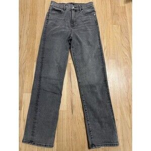 Express Jeans Women's 2R Modern Straight Super‎ High Rise Gray